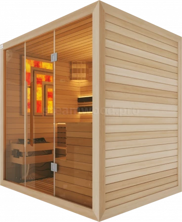 Четырехместная финская сауна Luxury из кедра