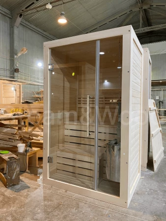 Одноместная финская сауна Luxury из кедра